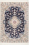 Nain Tappeto persiano 80 x 120 Blu (Iran) Annodato A Mano