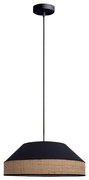 Lampadario a sospensione con filo MANISO 1xE27/60W/230V diametro 45 cm nero/beige