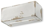 Applique Vintage Vague Vintage Ferro E Ceramica Bianco 1 Luce E27