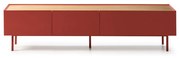 Mobile TV rosso scuro effetto rovere 180x45 cm Arista - Teulat