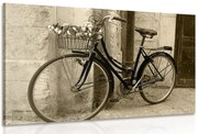 Stampa su tela – Bicicletta rustica in seppia