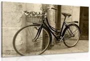 Stampa su tela – Bicicletta rustica in seppia