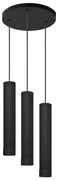 Lampadario a sospensione con filo KARADON 3xGU10/30W/230V nero