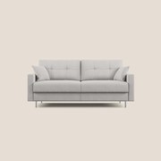 Megan divano letto matrimoniale in microfibra smacchiabile T11 grigio chiaro 168 cm (mat. 120x197)