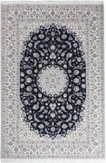 Nain Tappeto persiano 310x210 Blu (Iran) Annodato A Mano