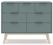 Cassettiera verde polveroso 120x83x40 cm Pisco – Marckeric