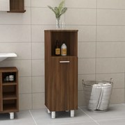 Armadietto Bagno Rovere Marrone 30x30x95cm İn Legno Multistrato /