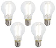 Set di 5 lampadine LED E27 dimmerabili Smart A60 trasparenti 7W 806 lm 2700-6500K