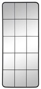 Specchio finestra industriale L.60 x H.140 cm in Metallo Nero - SCIARA