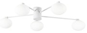 Plafoniera Moderna Hermes Metallo Bianco 5 Luci G9 28W 3000K Ip20