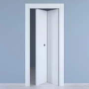 Porta pieghevole a libro simmetrica Renoir bianco L 70 x H 210 cm destra