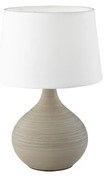 Lampada da tavolo bianco-marrone in ceramica e tessuto, altezza 29 cm Martin - Trio