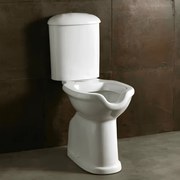 Wc a Terra Monoblocco Tradizionale Con Scarico a Suolo Alice Ceramica "Confort" Bianco Lucido