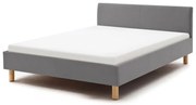 Letto matrimoniale imbottito grigio chiaro rete non inclusa 140x200 cm Lena – Meise Möbel