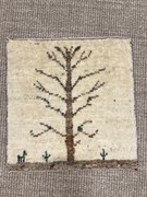 Gabbeh Tappeto persiano 40 x 40 Beige (Iran) Annodato A Mano