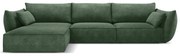 Divano angolare verde scuro (angolo sinistro) Vanda - Mazzini Sofas