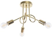 Sollux SL.1437 - Lampadario a plafone LOOP 3xE27/15W/230V oro