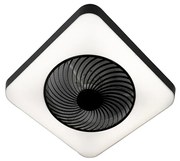 Ventilatore da soffitto quadrato nero con LED dimmerabile - Climo