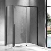 Kamalu - Box doccia 80x120 telaio colore gun metal vetro 8mm  | KSA5000GM