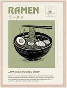 Stampa digitale incorniciata fatta a mano Ramen