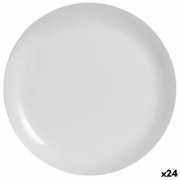 Piatto da pranzo Luminarc Diwali Granit Grigio Vetro Vetro temperato Ø 27 cm (24 Unità)