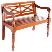 Panchina batavia 98 cm legno massello di mogano marrone scuro