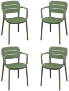 HAZEL - set 4 poltrone in polipropilene impilabili