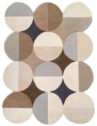 Tappeto greige in lana tessuto a mano 200x290 cm Mia Ellipse – Flair Rugs