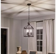 Kichler - Lampadario a sospensione con catena LARKIN 3xE14/60W/230V antracite