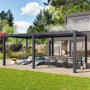PRIMEYARD Pergola 3x6m, tetto lamellare, antracite - (400127)