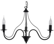 Lampadario a sospensione con catena MINERWA 3 3xE14/40W/230V nero