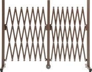 Recinzione per Giardino Estensibile Autoportante 52-405 cm in Acciaio e Alluminio Marrone scuro...
