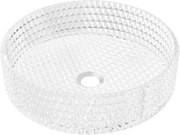 Mexen Aura lavabo da appoggio in vetro 39 x 39 cm, trasparente - 24013900