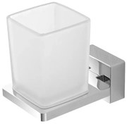 Porta spazzolino a muro in acciaio cromo doppio fissaggio Velvet