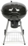 Barbecue a Carbone con Coperchio e Ruote Livoo DOC270 Nero Metallo Rotondo