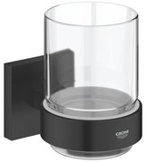 GROHE 410972430 - Bicchiere con supporto START CUBE, nero