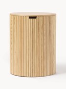 Tavolino contenitore rotondo in legno Nele