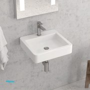 Lavabo Sospeso Da 45x42 Cm Finitura Bianco Lucido