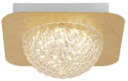 Plafoniera Contemporanea Celestia Acciaio Oro Policarbonato Bianco Led 6,5 3000K