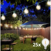 Brilagi -LED Ghirlanda decorativa da esterno 25xE12 20m verde IP44 bianco caldo
