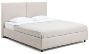 Letto matrimoniale imbottito beige con contenitore e rete inclusi 180x200 cm Myra Bold – Bonami Selection