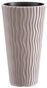 Vaso per piante e fiori SANDY PROSPERPLAST in polipropilene beige H 70 cm Ø 40 cm