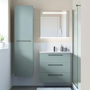 Mobile da bagno sotto lavabo Remix verde lamellare opaco L 60 x H 58 x P 33 cm 3 cassetti, lavabo non incluso