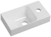 Sapho - Lavabo sospeso PICCOLINO 30x17 cm destro/marmo ricomposto/bianco