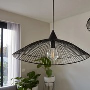 Lampadario Design Kasteli nero paralume nero E27 Ø45cm SEYNAVE