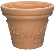 Vaso tondo diametro 50 festonato diversi colori, TERRACOTTA