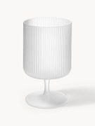 Set di 2 bicchieri da vino in vetro soffiato con scanalatura in rilievo Ripple