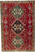 Shiraz Tappeto persiano 110x160 Rosso (Iran) Annodato A Mano