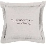 Cuscino divano 30x30 cm scritta tortora