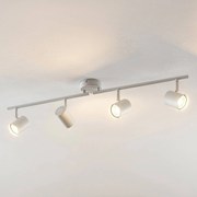 Plafoniera Tomoki di ELC, bianca, a 4 luci ELC, Bianco / Opale, Soggiorno / Sala da pranzo, Metallo, Moderno, Faretto alogeno